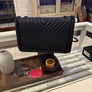 Aldo Black Chevron Crossbody Bag